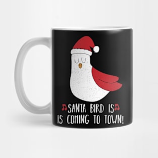 funny christmas santa bird Mug